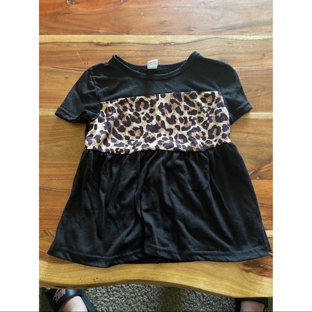 Girls Cheetah Block Tee